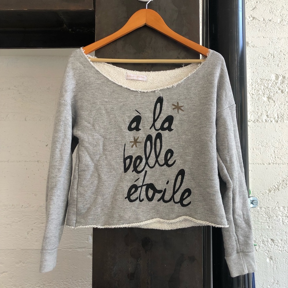 Spiritual Gangster off the shoulder crop sweater Medium